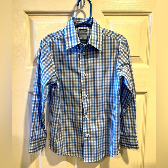NAUTICA Boys Plaid Dress Shirt - Picture 1 of 4